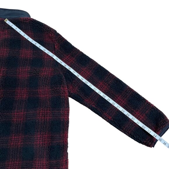 GOODFELLOW & CO JACKET MENS L HIGH PILE FLEECE FAUX FUR BLACK RED POCKETS NWT - Picture 9 of 9